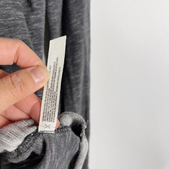 Free People Beach One Size Gray Heather Cowl Neck CocoonLong Sleeve Top Tunic OS - Picture 8 of 9